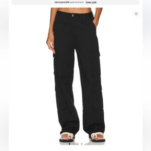 Superdown Black Utility Cargo Pants